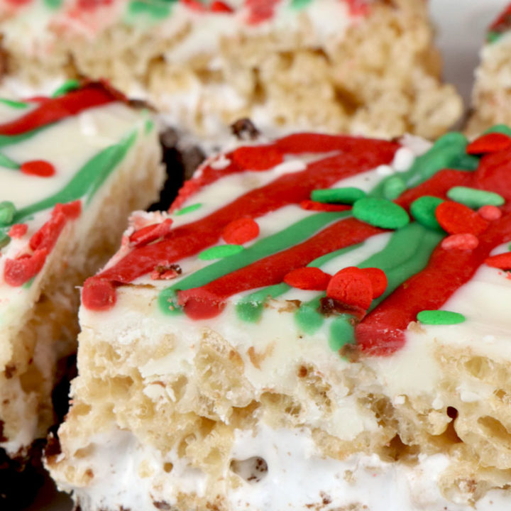 Christmas Brownie Rice Krispie Treats Two Sisters