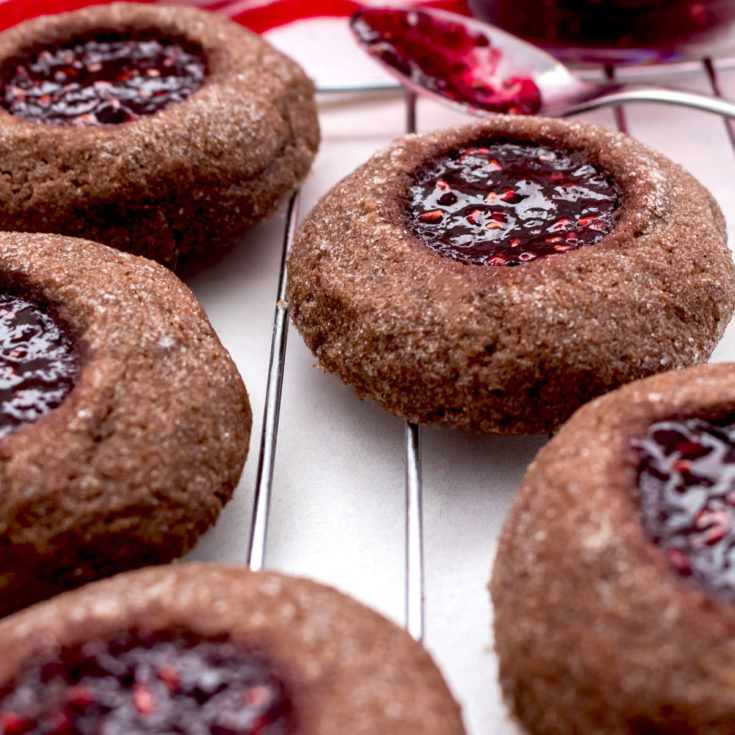 Chocolate Thumbprint Cookies