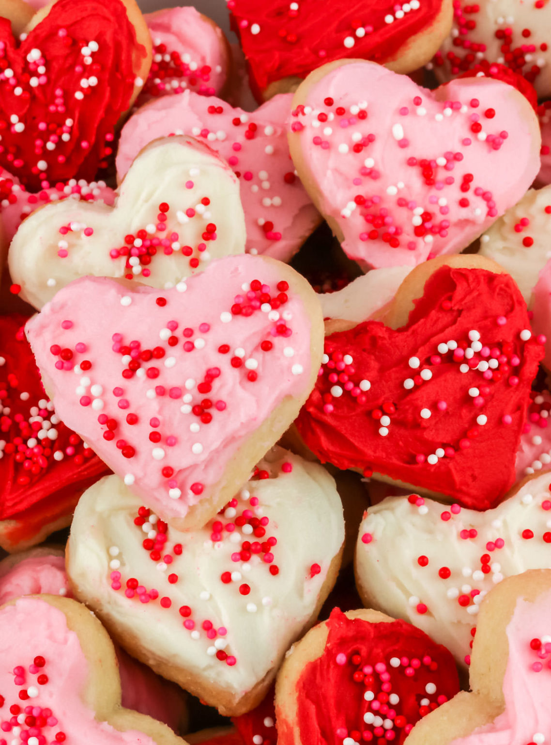 Valentine's Frosted Sugar Cookies - Two Sisters