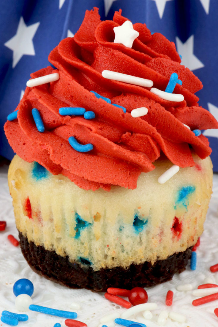 Patriotic Brownie Cupcakes Two Sisters