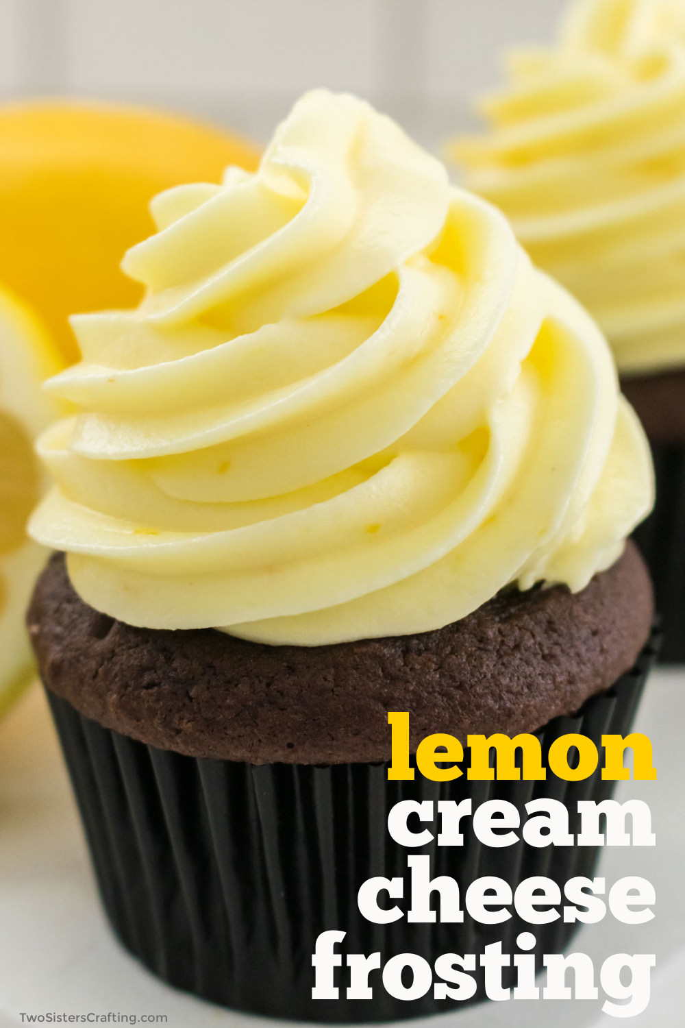 The Best Lemon Cream Cheese Frosting - Two Sisters