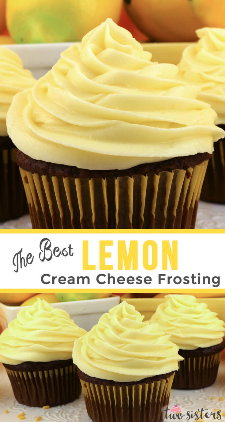 The Best Lemon Cream Cheese Frosting Two Sisters