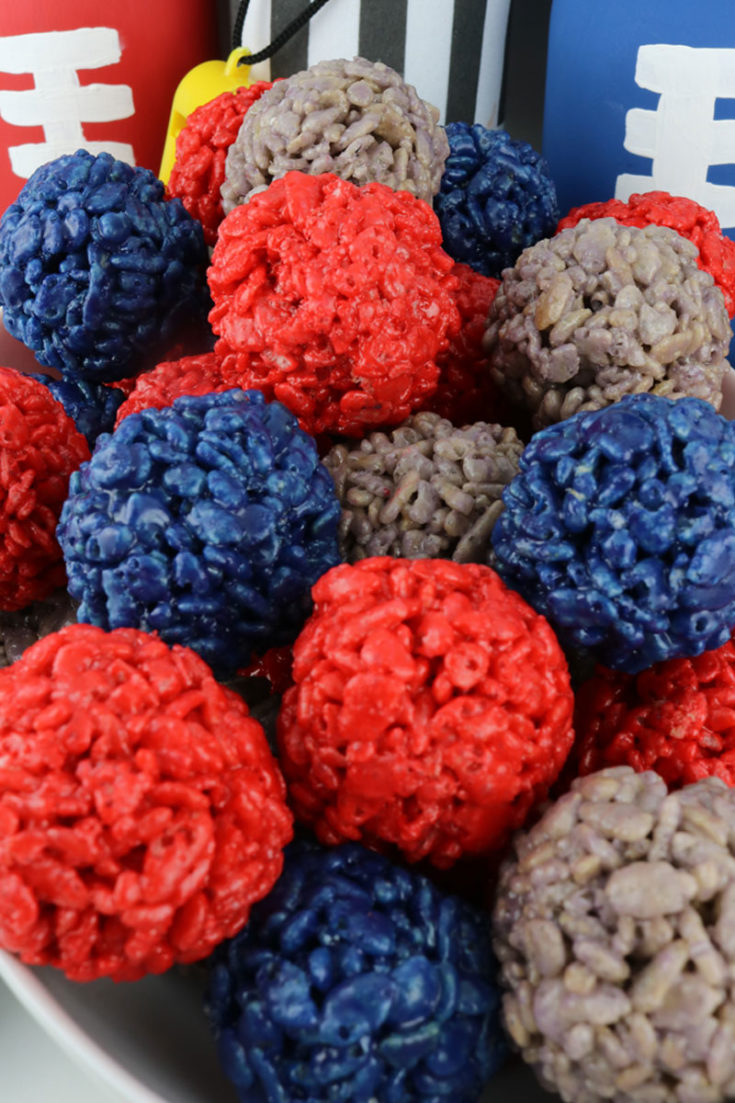 New England Patriots Rice Krispie Bites