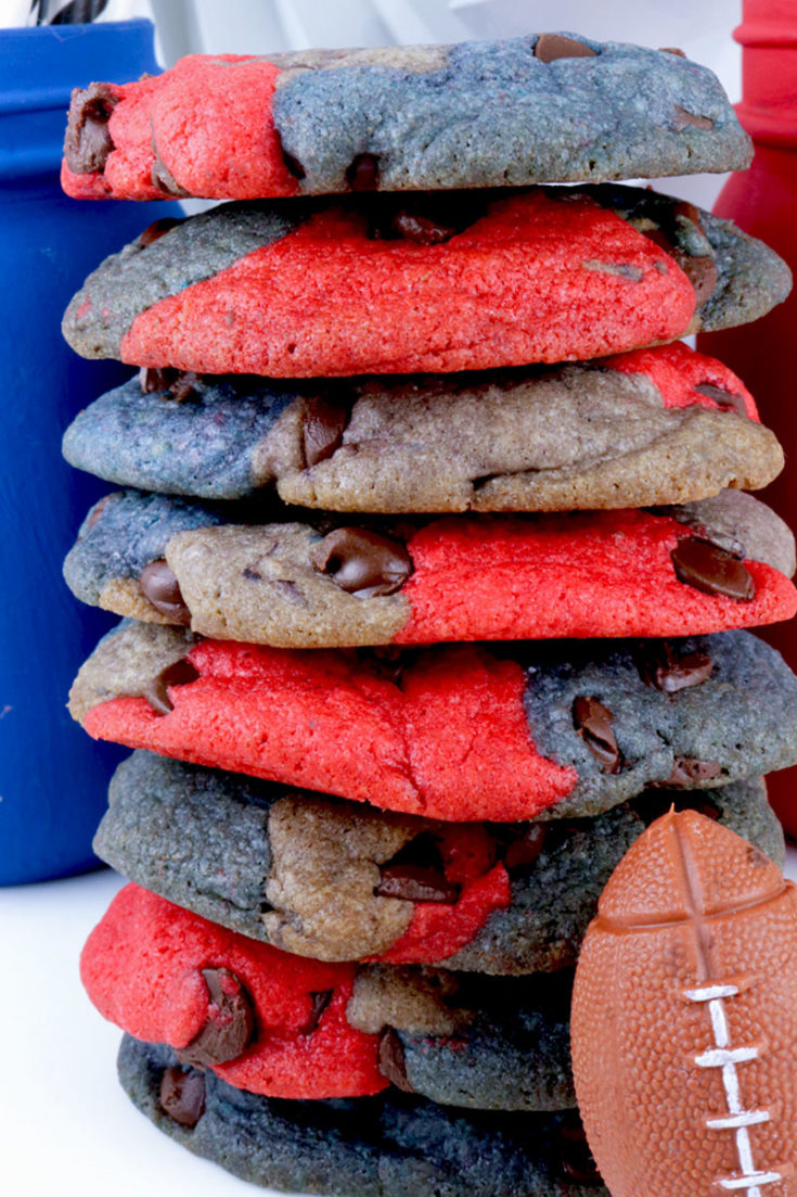 New England Patriots Marble Chocolate Chip Cookies