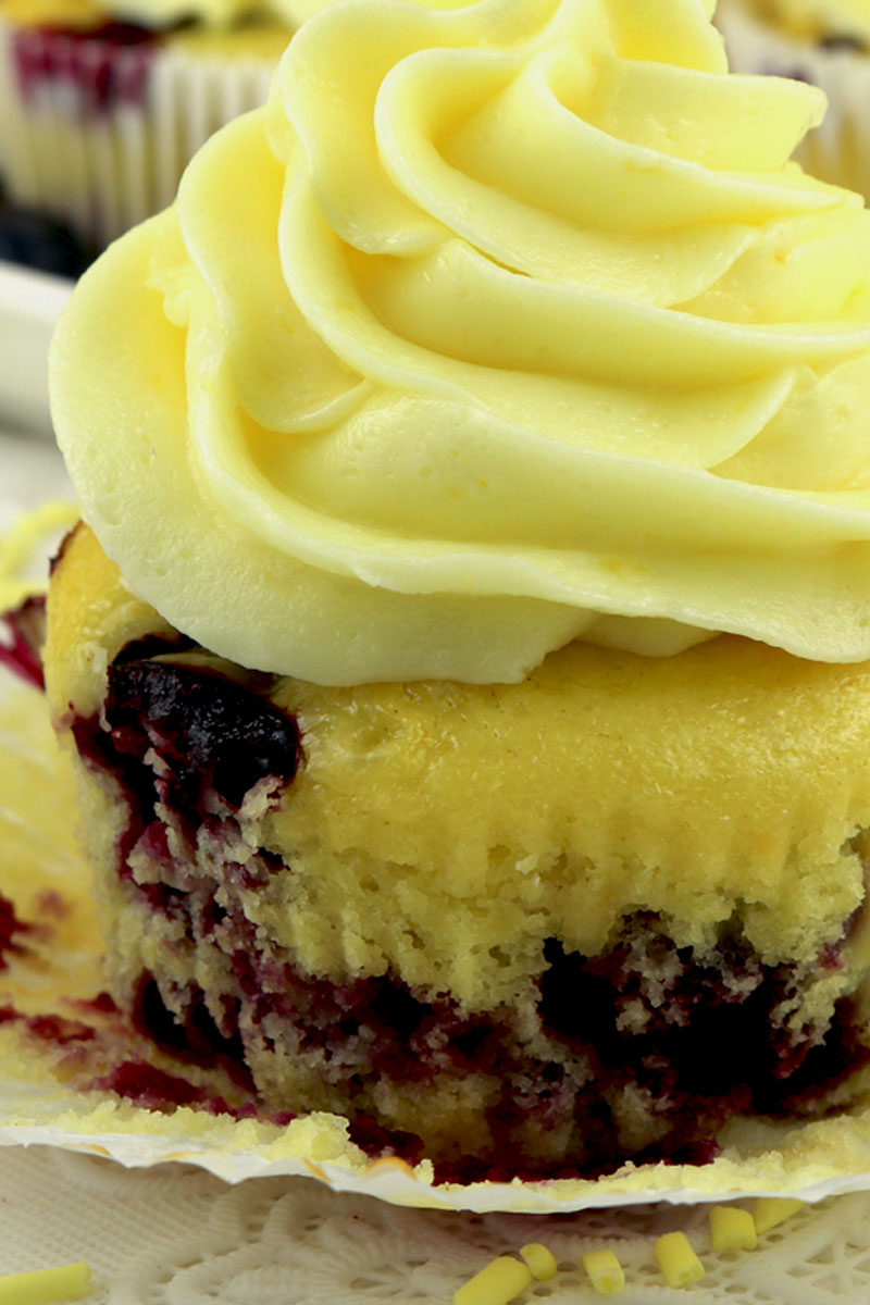 Lemon Blueberry Cupcakes With Lemon Buttercream Frosting Two Sisters