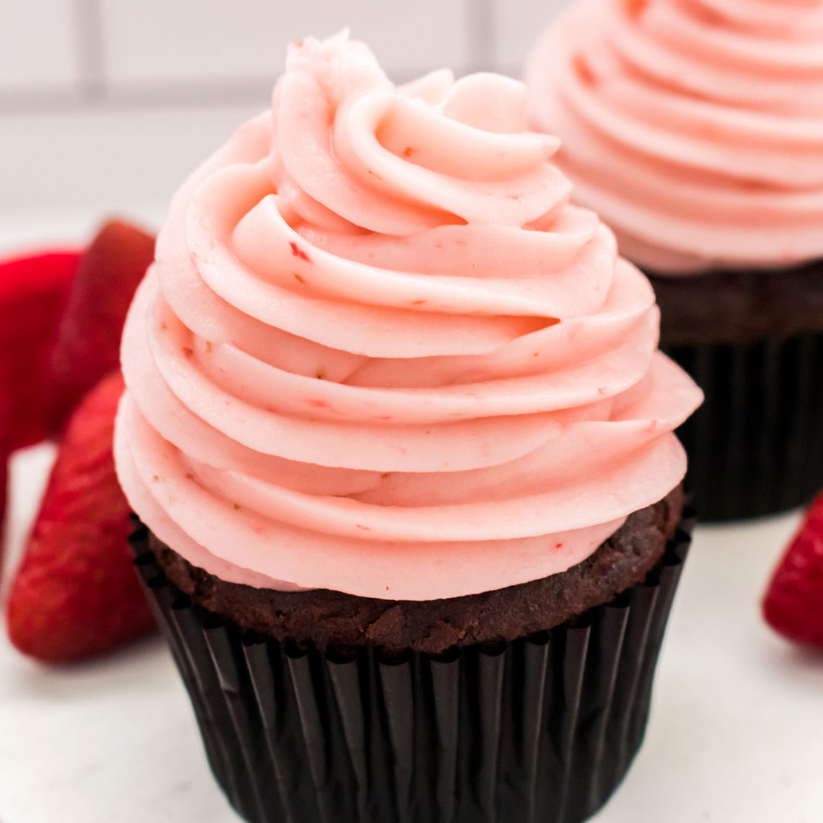 The Best Strawberry Buttercream Frosting - Two Sisters