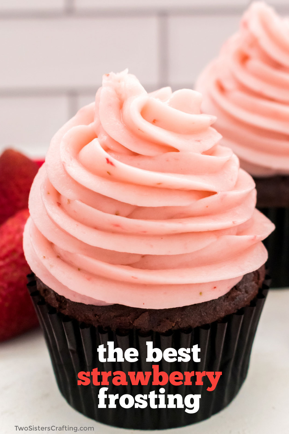 The Best Strawberry Buttercream Frosting - Two Sisters