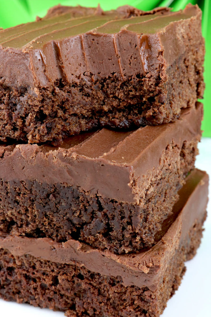 Homemade Brownies with Chocolate Mint Frosting