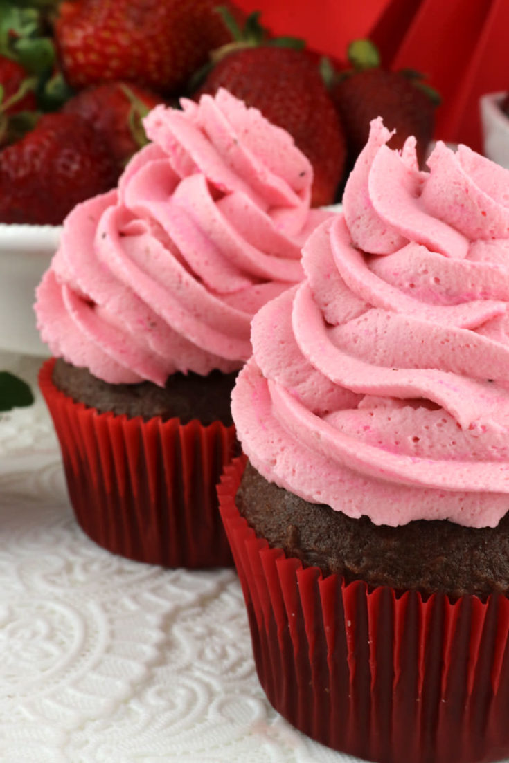 Strawberry Whipped Cream Frosting - Two Sisters