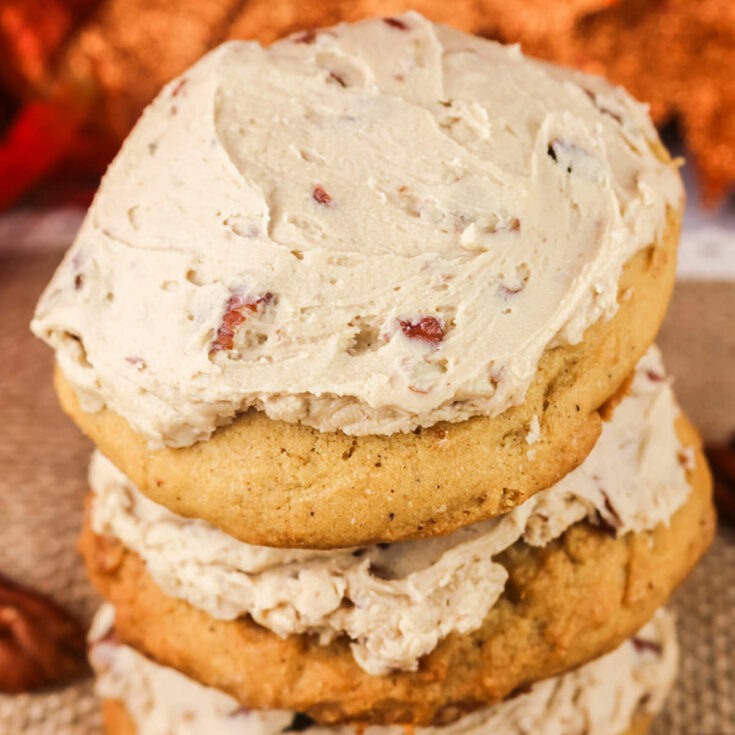 Sweet Potato Cookies with Maple Pecan Frosting