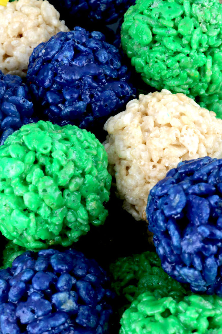 Seattle Seahawks Rice Krispie Bites