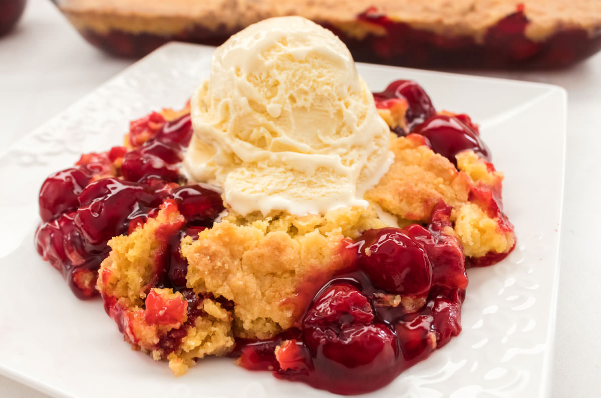 The Best Ever Cherry Dump Cake - Two Sisters