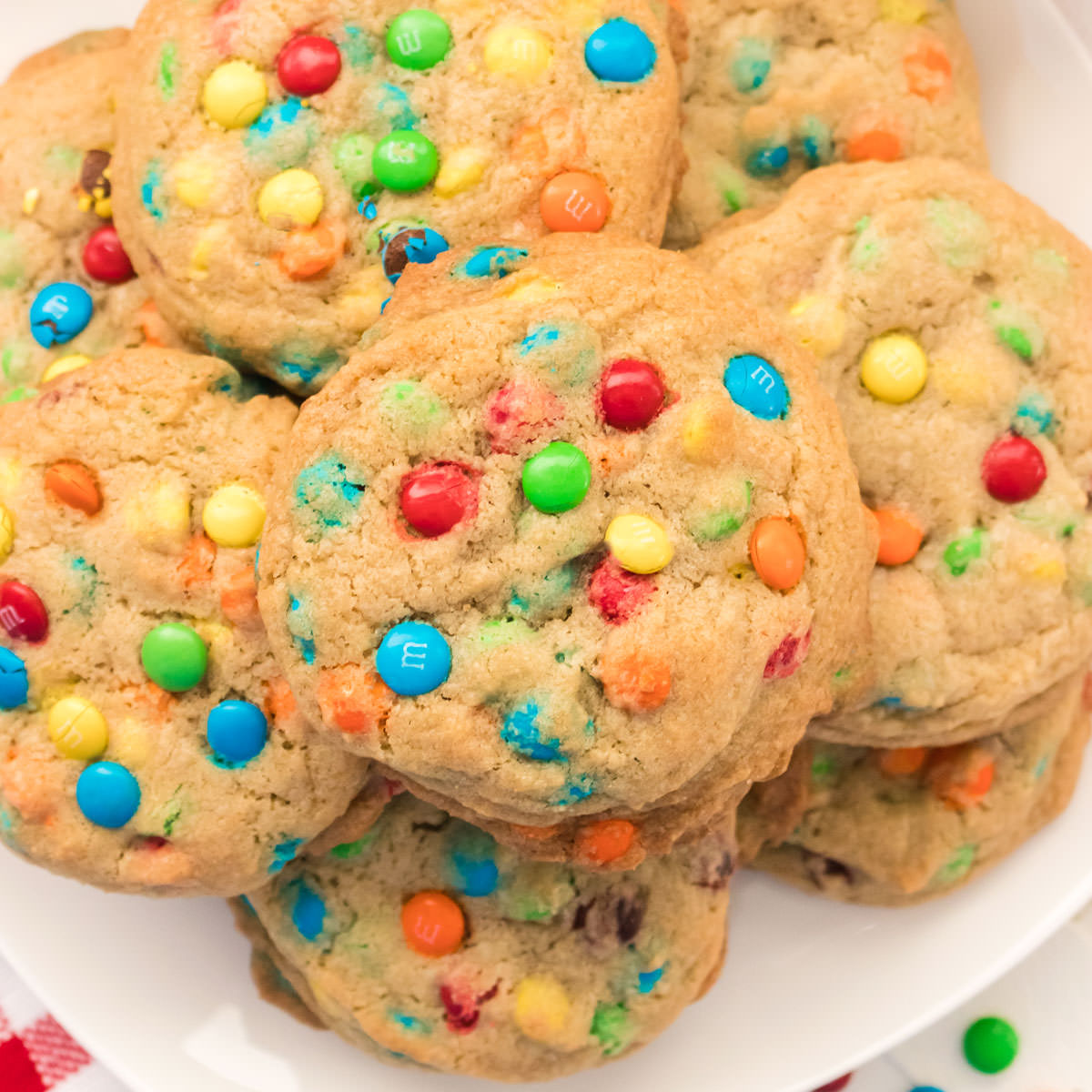 Christmas M&M Mini Cookies - Two Sisters