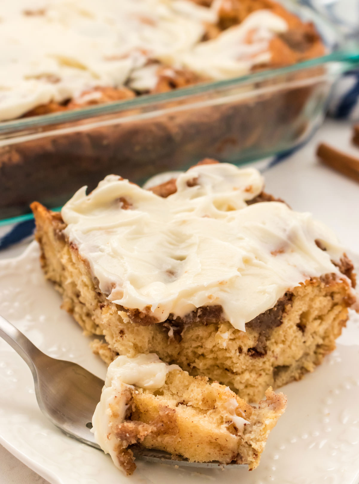 Cinnamon Roll Breakfast Casserole - Two Sisters