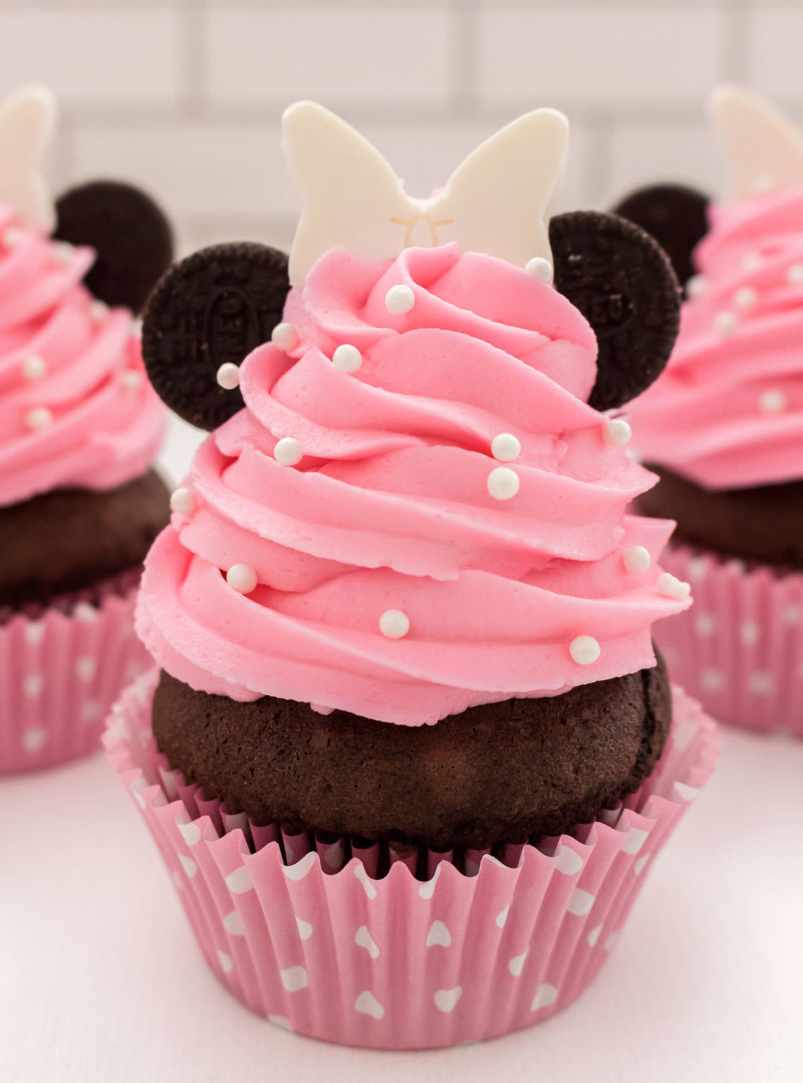 Minnie Mouse Cupcakes - Two Sisters