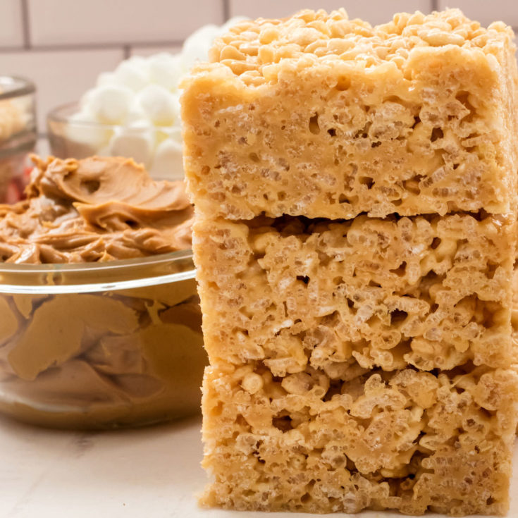 Peanut Butter M&M's Rice Krispie Treats — Unwritten Recipes