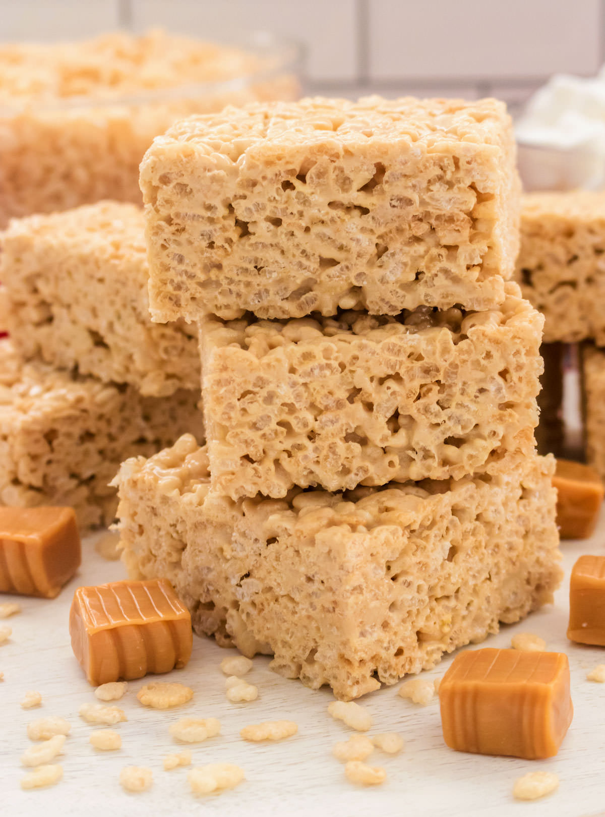 Caramel Rice Krispie Treats - Two Sisters