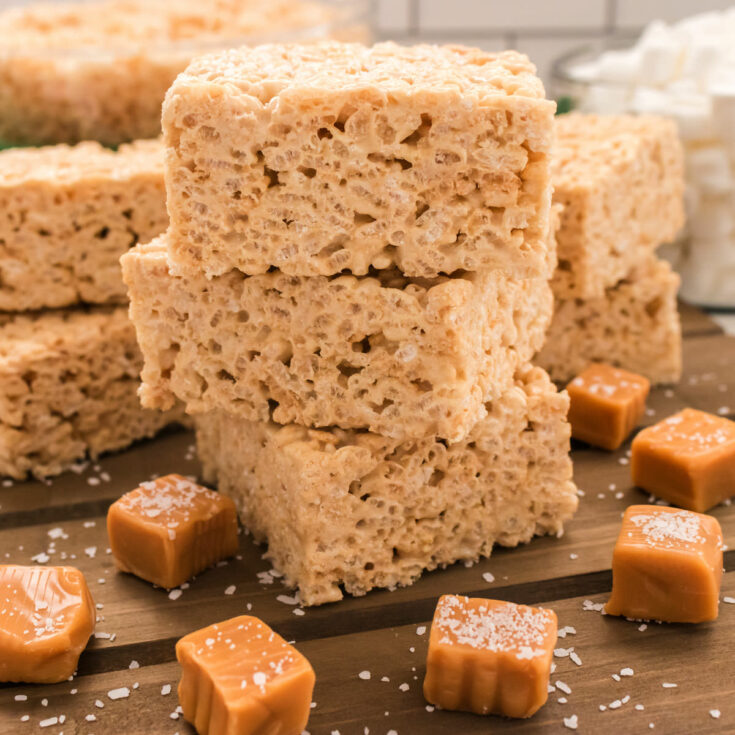 The Best Salted Caramel Rice Krispie Treats